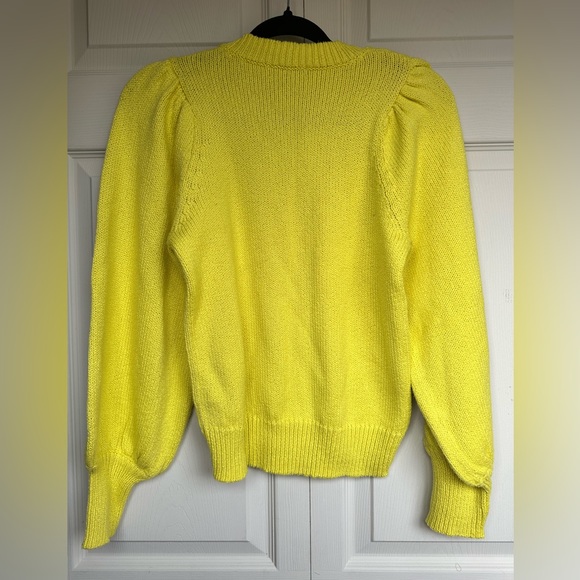 525 America yellow crewneck cotton sweater size XS - Picture 9 of 9